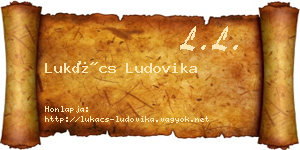 Lukács Ludovika névjegykártya